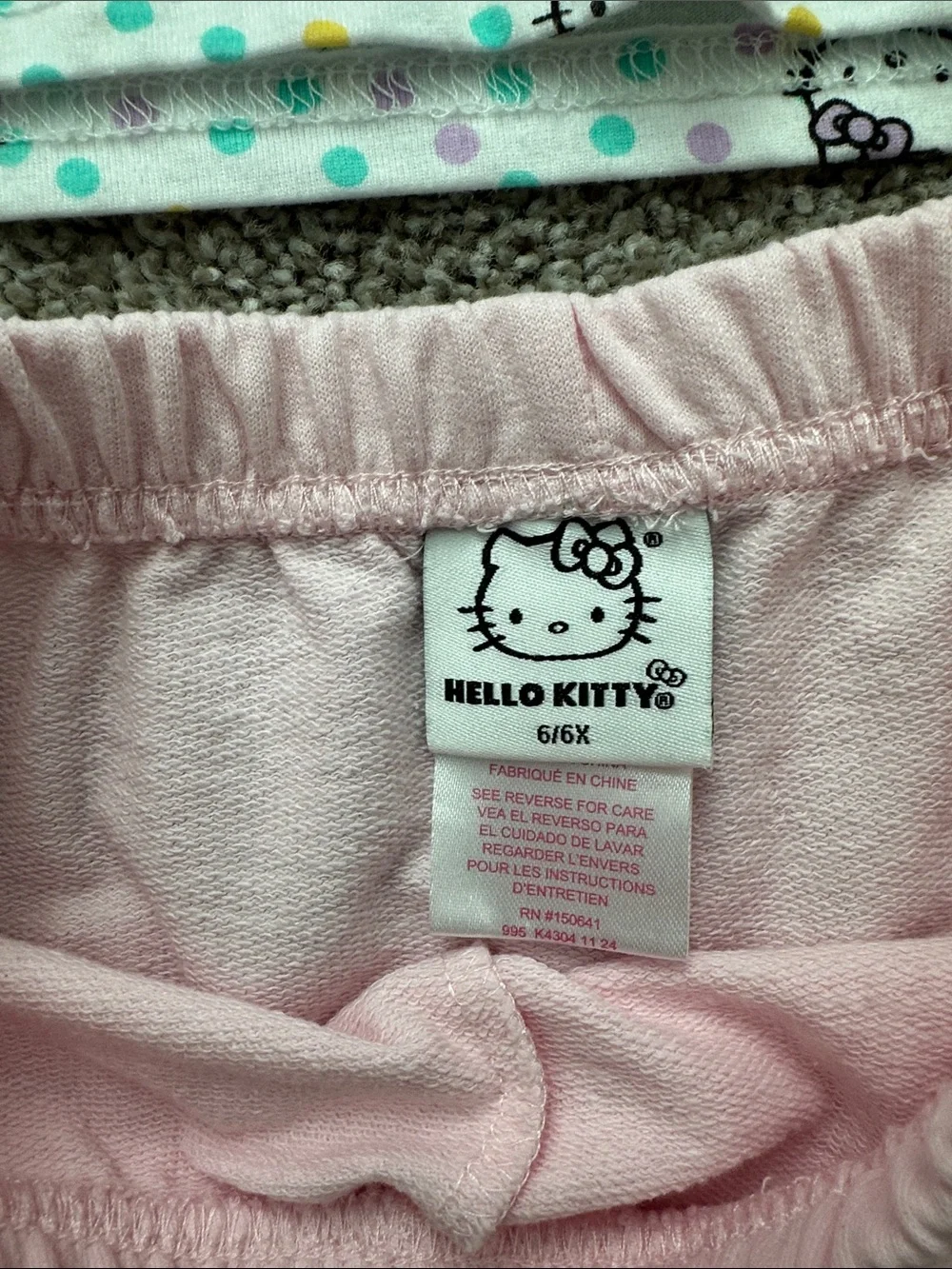 Hello Kitty Pastel Polka Dot Tee & Pink Shorts Pajama Set